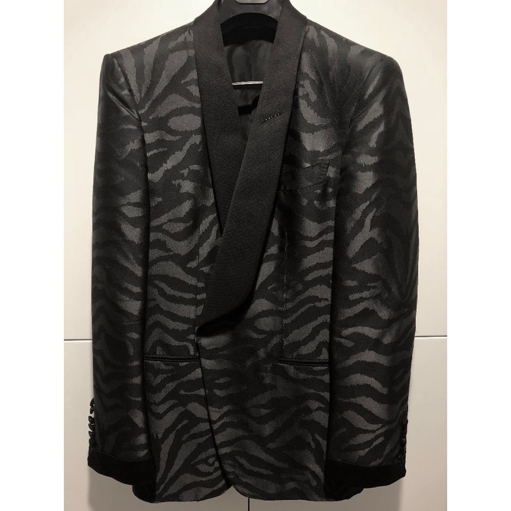 TOM FORD smoking/tuxedo jacket in tonal zebra